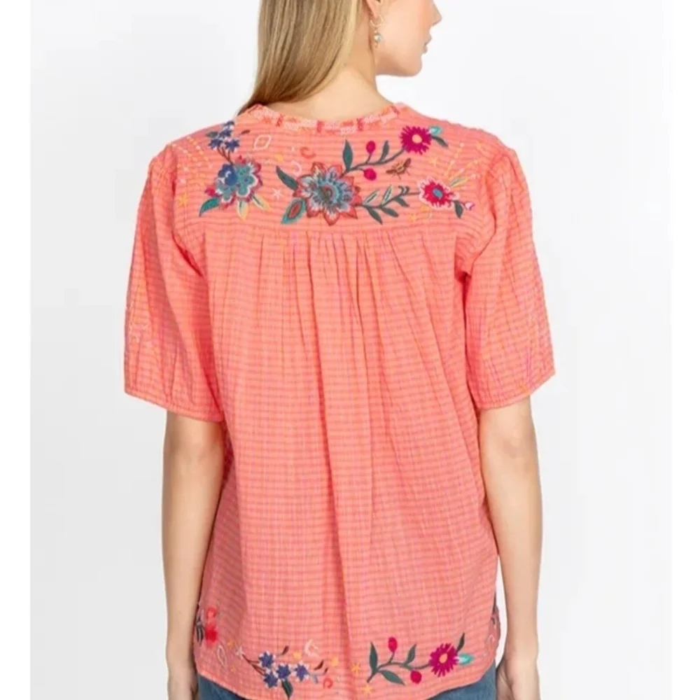 Johnny Was Olinda Puff Sleeve Effortless Blouse